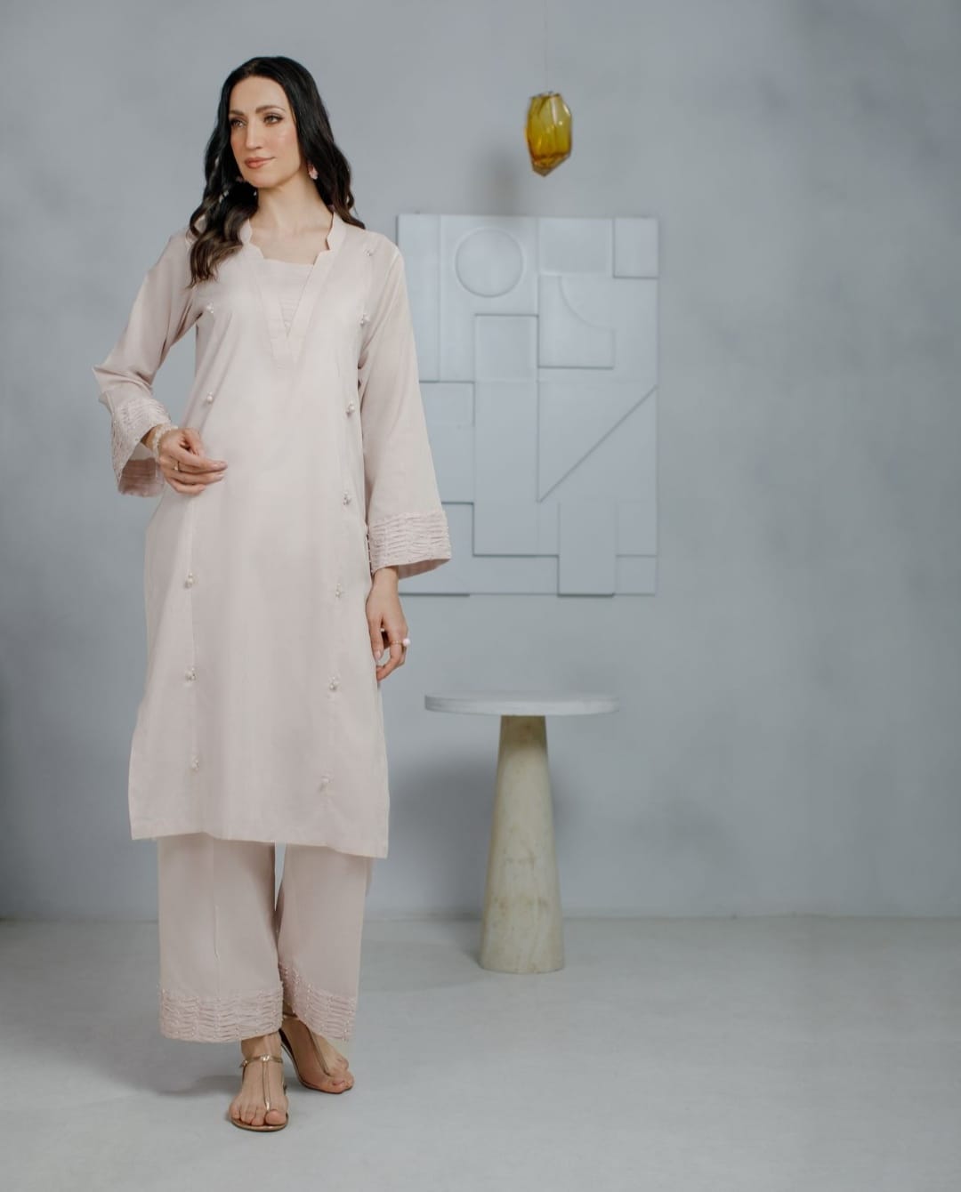 2-Piece Lawn Pastel Pink