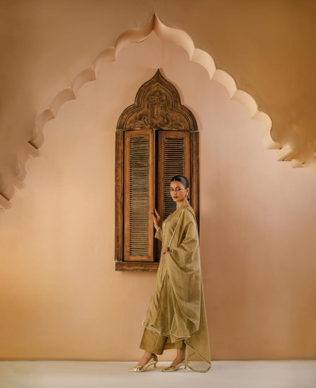 3-Piece Skin Embroidered Cotton Net