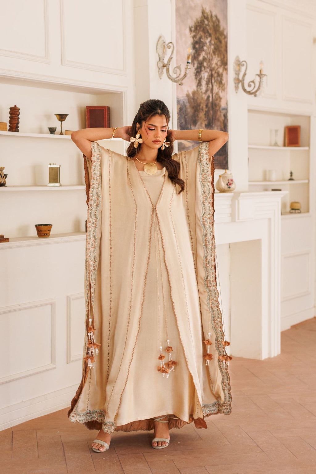 2-Piece Skin Kaftan Shisha Silk Embroidered