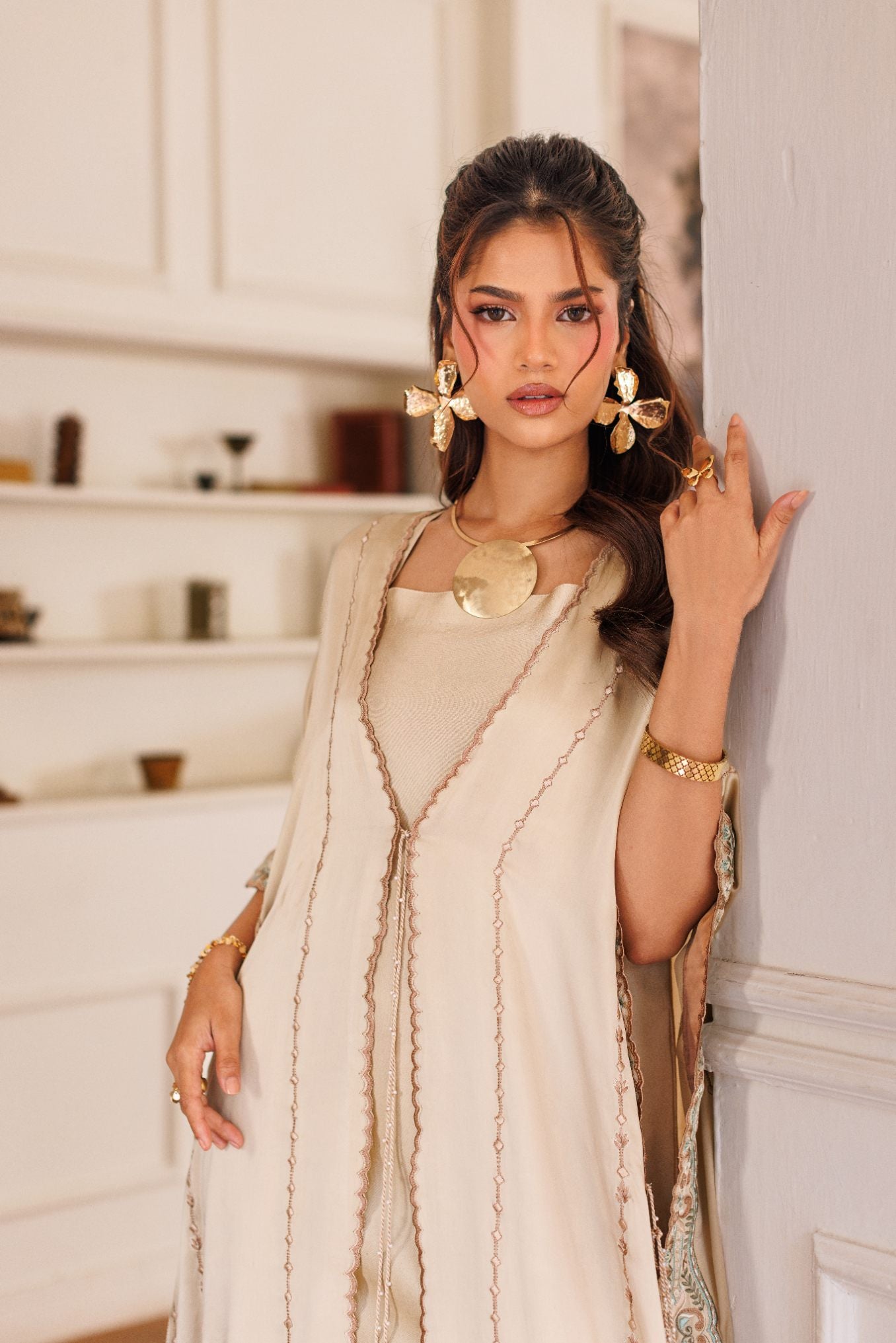 2-Piece Skin Kaftan Shisha Silk Embroidered
