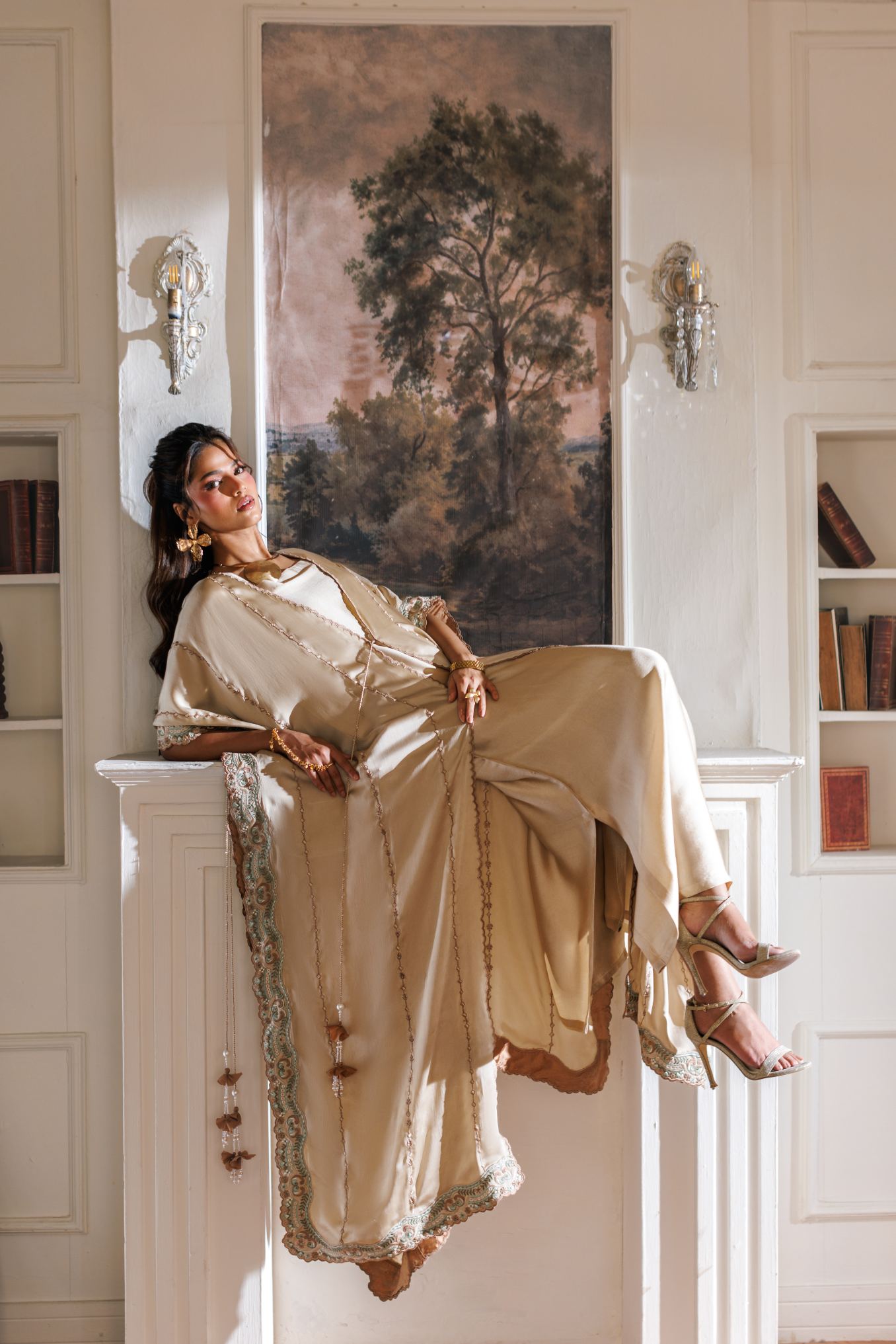 2-Piece Skin Kaftan Shisha Silk Embroidered