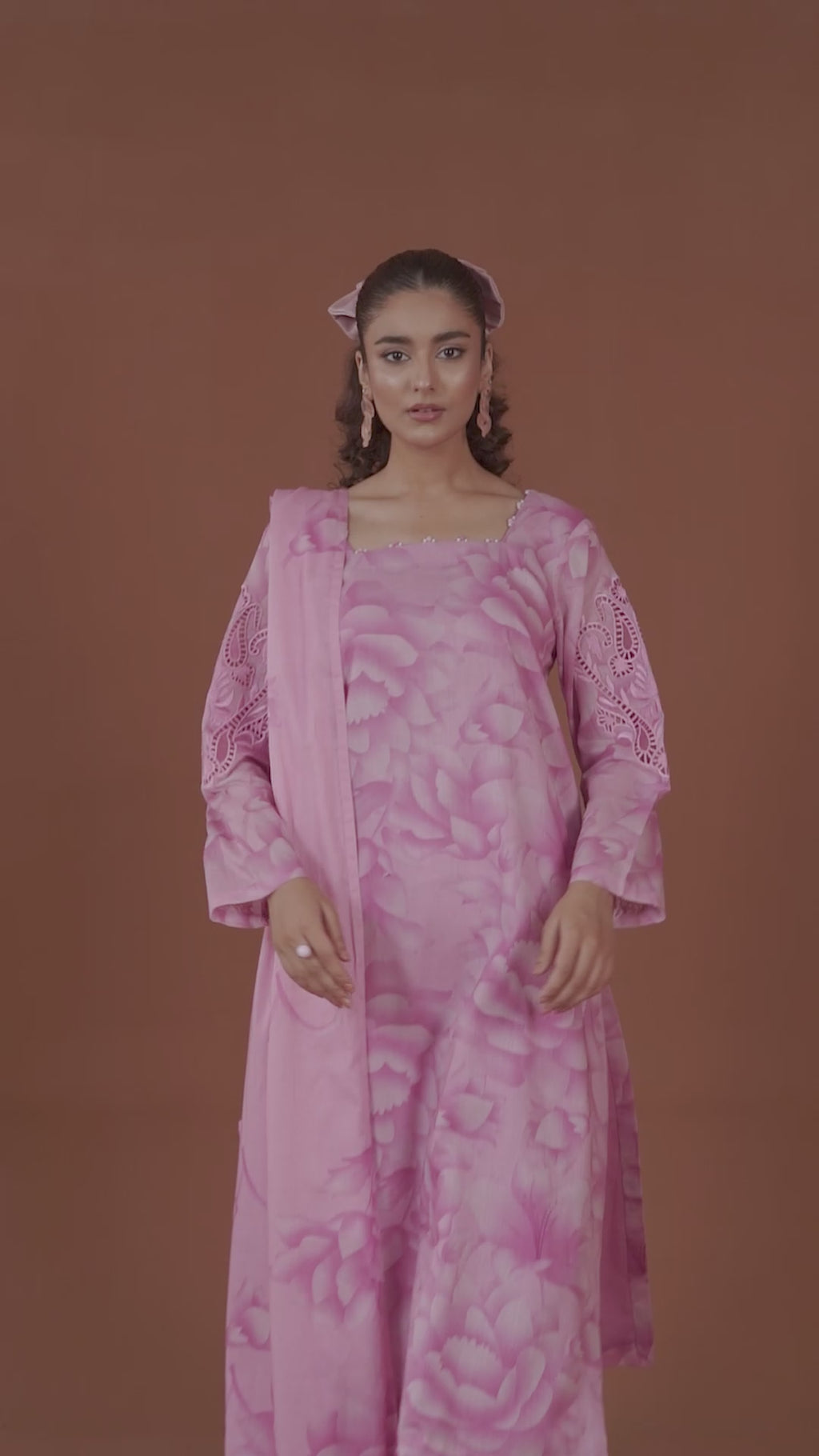 3-Piece Lilac Printed Lawn