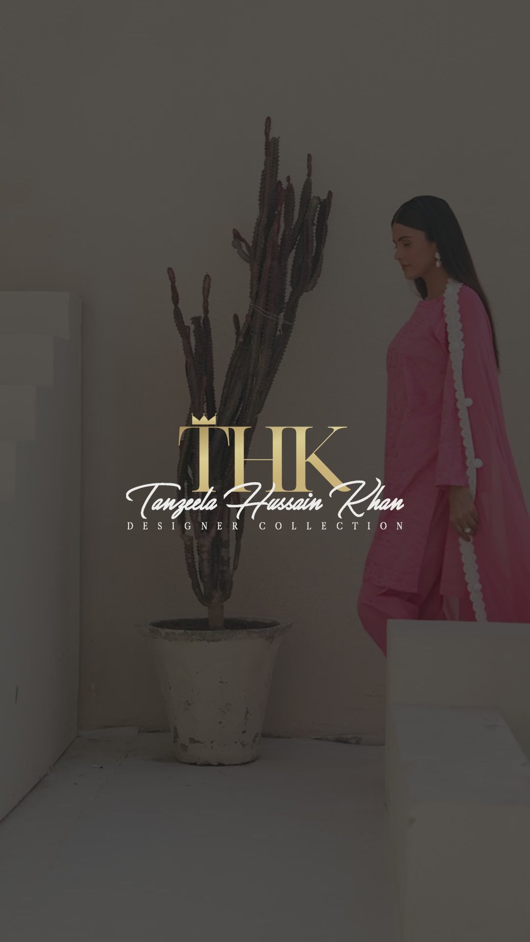Pink Embroidered Lawn 3-Piece Semi-Formal — THK Designer Collection