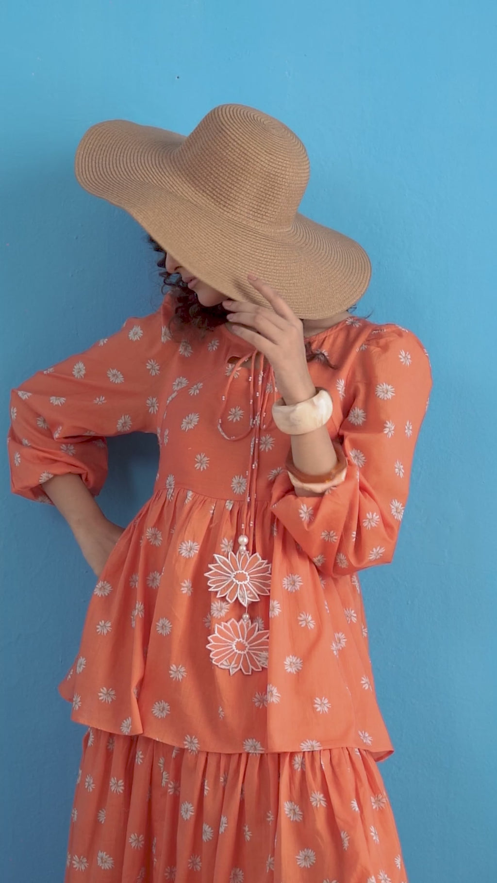 1-Piece Rust Daisy Frock